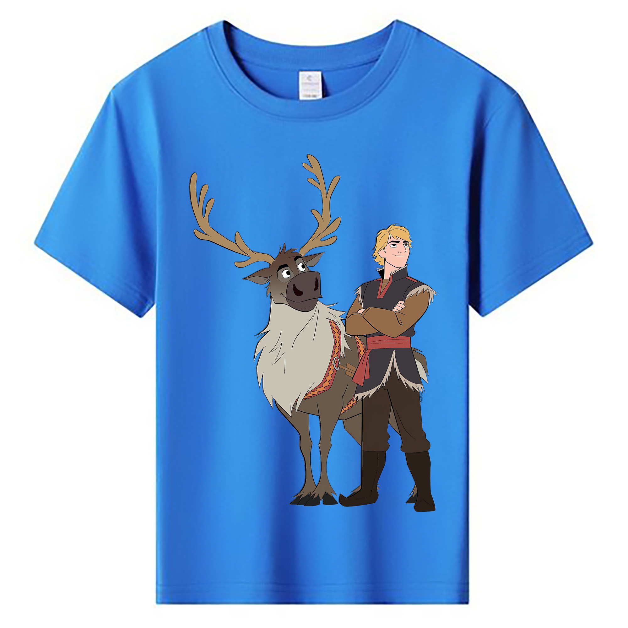 （画像用） アナと雪の女王 アンナ エルサ Frozen Anna Elsa 綿100％キッズTシャツ（フロントプリント）